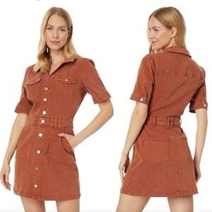 PAIGE Mayslie Denim Mini Shirt Dress sz 8